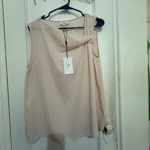NWT H by Halston Ivory Sleeveless Top/SZ M